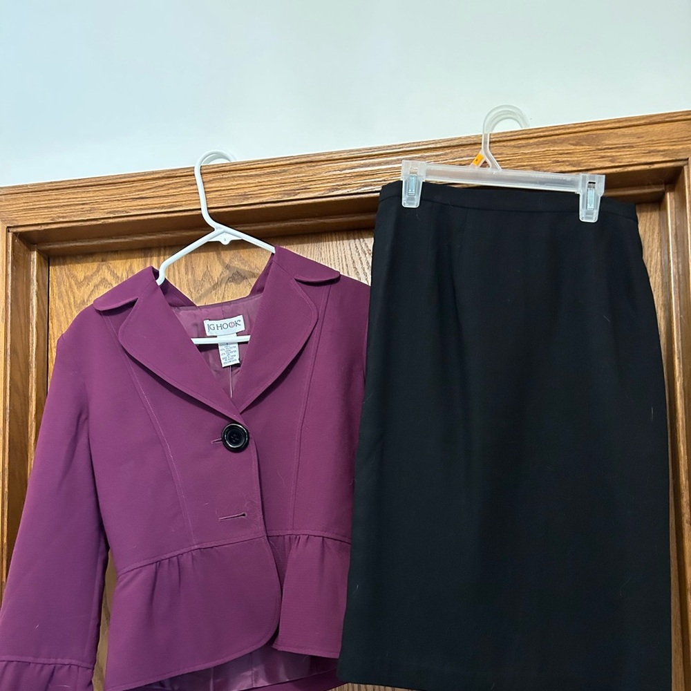 JHook Purple Pencil Skirt Knee-Length Work